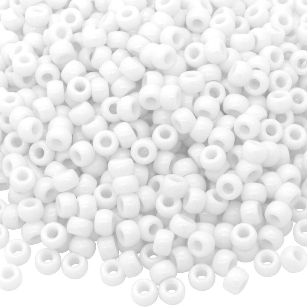 1000Pcs Pony Beads Bracelet 9mm White Plastic Barrel Pony Beads for Necklace,Hai